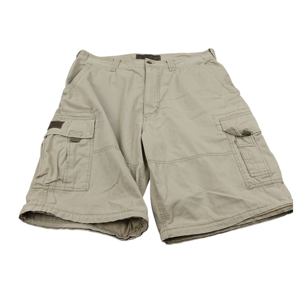 Vintage Abercrombie Fitch Mens XL 36 Cargo Shorts Casual Outdoor Khaki Y2K Baggy